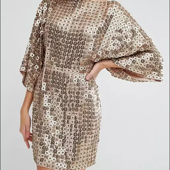 ASOS | Dresses | Asos Metallic Red Carpet Gold Dress Nwt Sz2 | Poshmark
